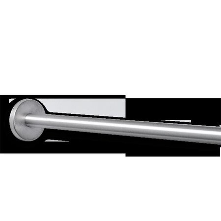 Ajw AJW UX1-J60 1 In. Diameter Shower Curtain Rod; 60 In. L - J-Type Flange UX1-J60